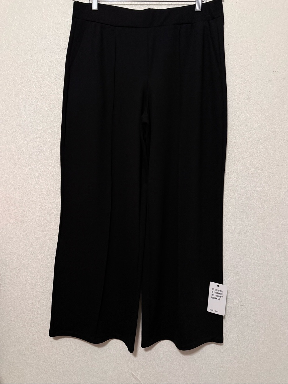Saint & Sofi a Classic Wide-Leg Black Pants for Women 0164